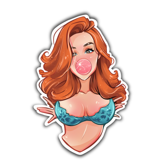 Redhead Tease Bubblegum Babe Edition Premium Vinyl Sticker