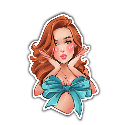 Redhead Tease Gift-Wrapped Cutie Edition Premium Vinyl Sticker